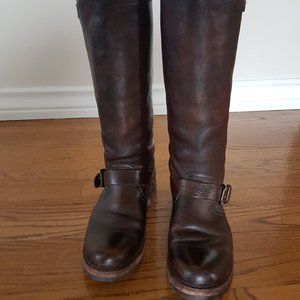 Frye Veronica Slouch Dark Brown Boots, 7.5